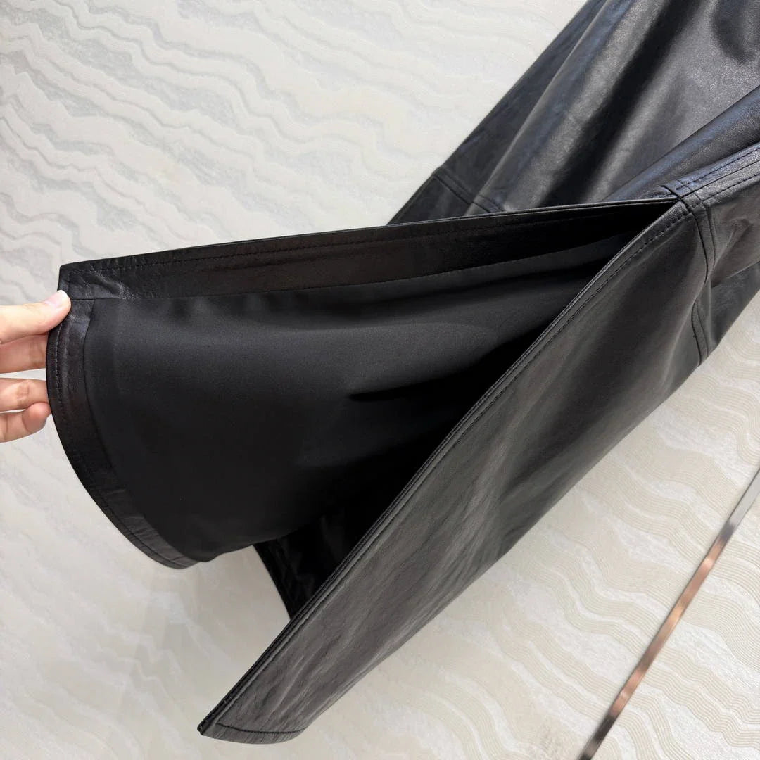 Chanel Women Coco 26p Lambskin Slit design long skirt C80093 - 36 - View 6