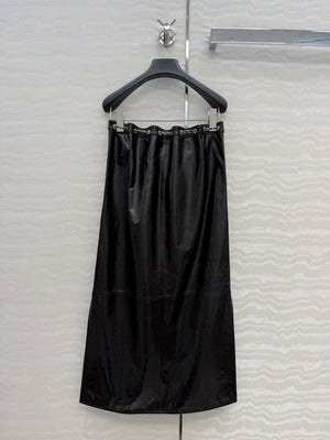 Chanel Women Coco 26p Lambskin Slit design long skirt C80093 - 36 - View 8
