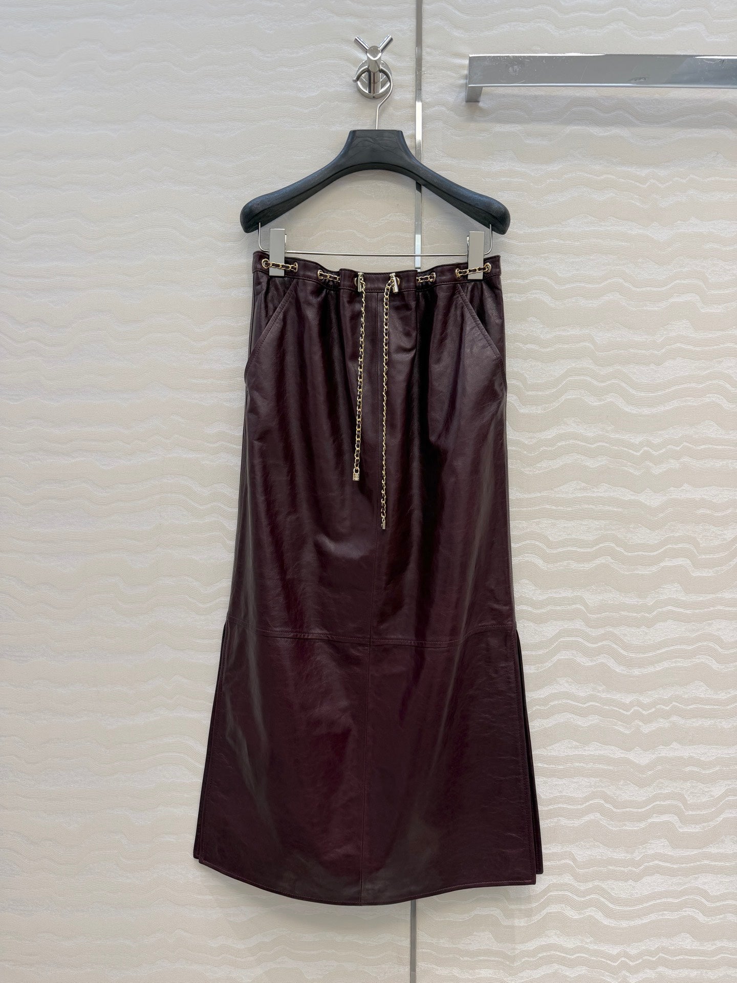 Chanel Women Coco 26p Lambskin Slit design long skirt C80094 - 36 - View 3