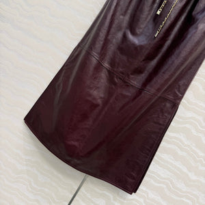Chanel Women Coco 26p Lambskin Slit design long skirt C80094 - 36 - View 7