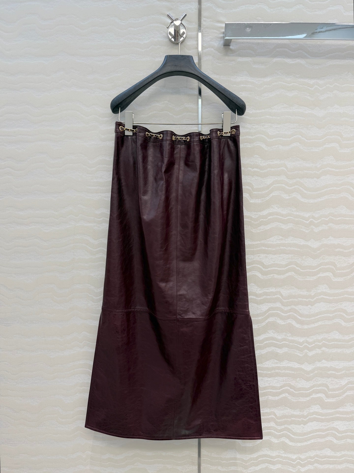 Chanel Women Coco 26p Lambskin Slit design long skirt C80094 - 36 - View 9