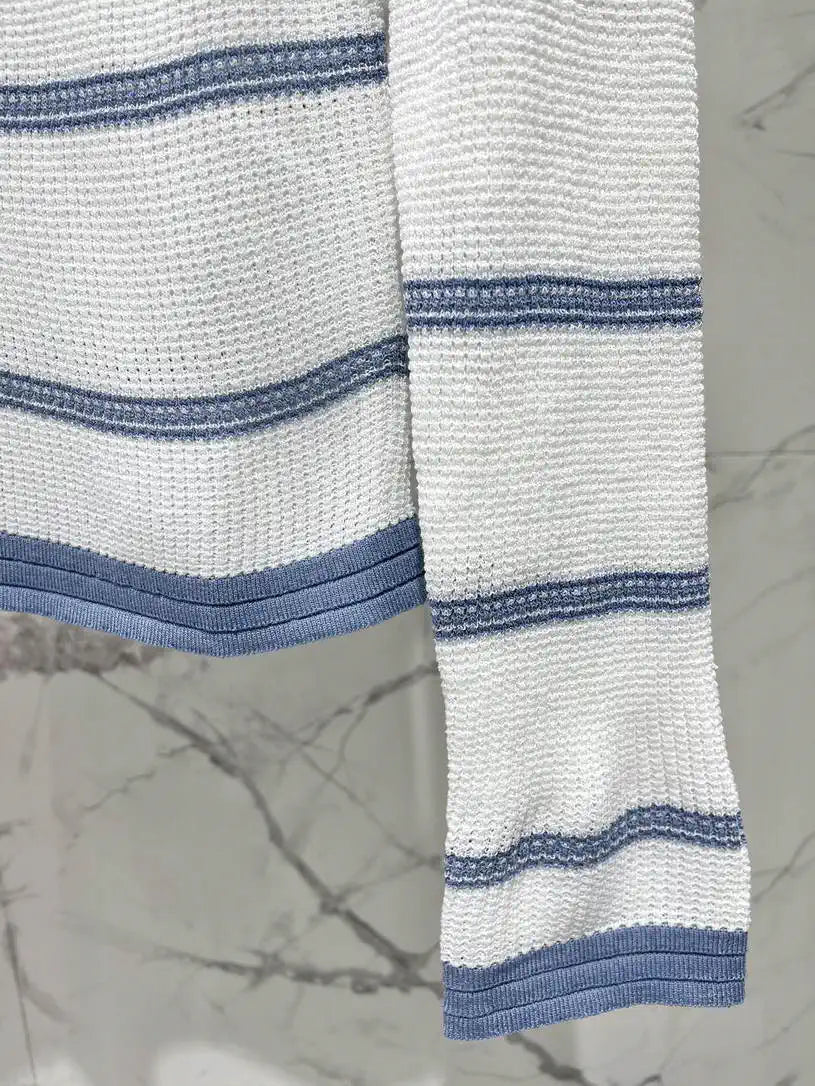 Chanel Women contrast color crew neck knitted long sleeves Sweater CC69201