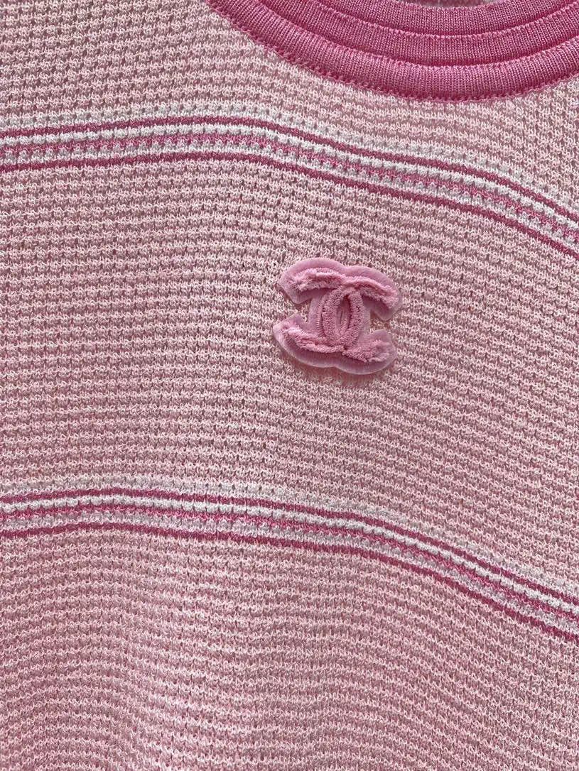 Chanel Women contrast color crew neck knitted long sleeves Sweater CC69201