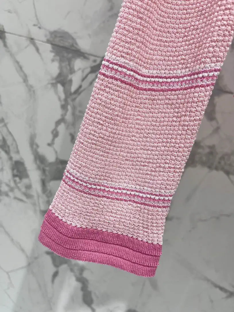Chanel Women contrast color crew neck knitted long sleeves Sweater CC69201