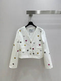 Chanel Women Cropped jacket with double C metal badget C62332