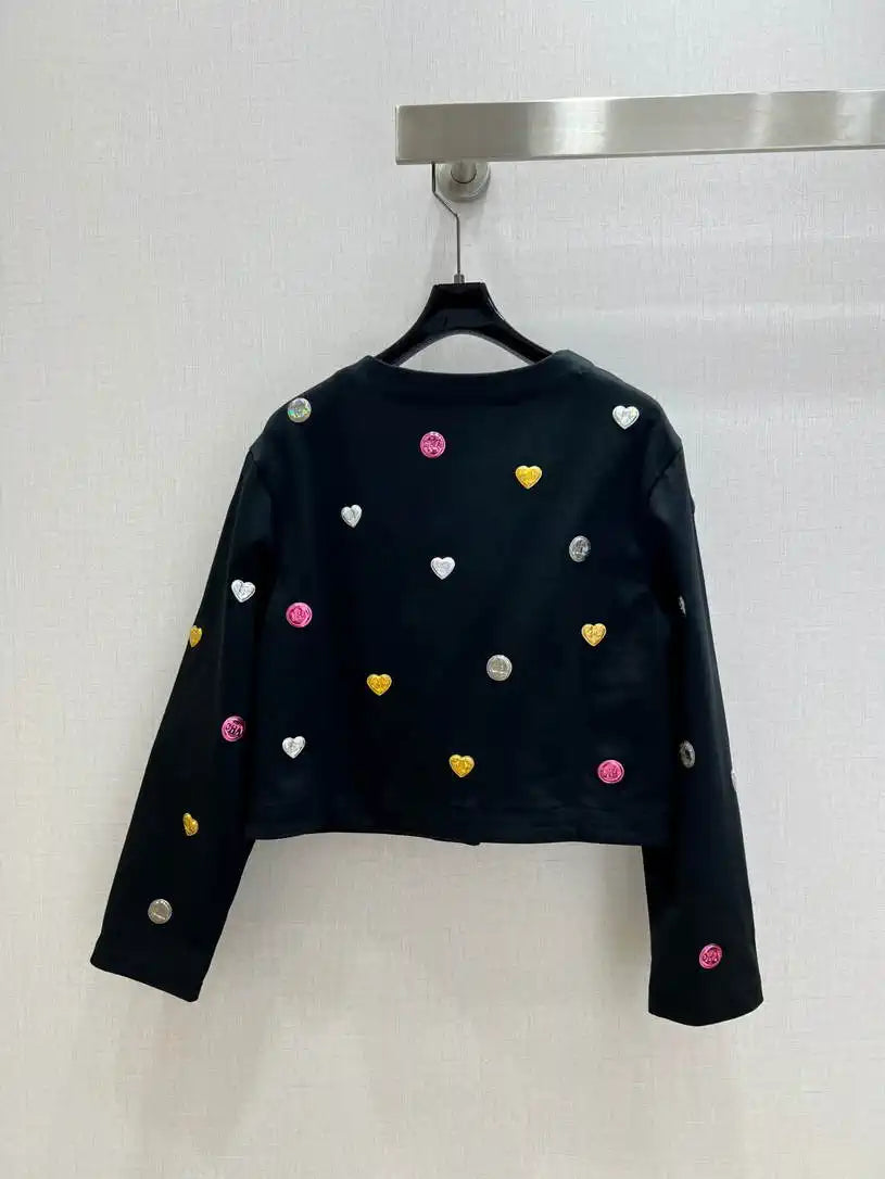 Chanel Women Cropped jacket with double C metal badget C62332