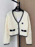 Chanel Women Diamond quilted crochet Cardigan Sweater CC69209