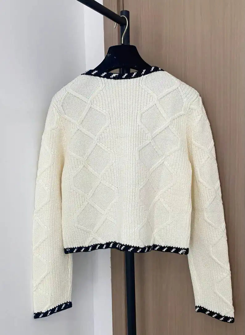 Chanel Women Diamond quilted crochet Cardigan Sweater CC69209