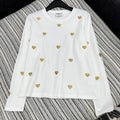 Chanel Women Double C metal badge long-sleeved T-shirt  C62333
