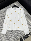 Chanel Women Double C metal badge long-sleeved T-shirt  C62333