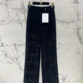 Chanel Women Fashion Black Lace Wide Leg Casual Pants C58804 - S - View 1