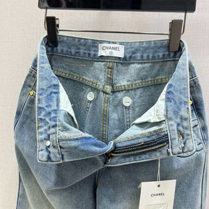 Chanel Women Fashion high-waisted slim straight Jeans C58802 - S - View 5