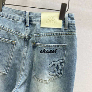 Chanel Women Fashion high-waisted slim straight Jeans C58802 - S - View 7