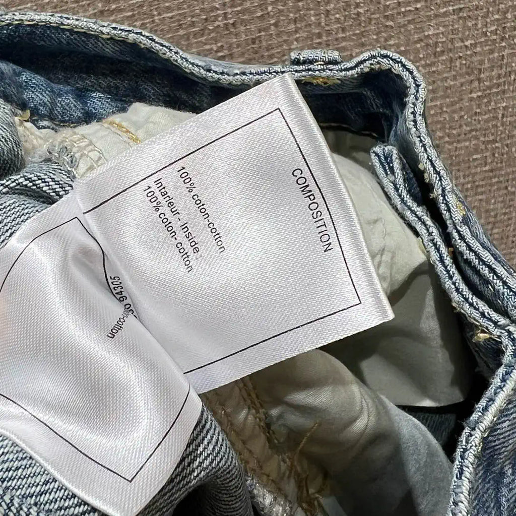 Chanel Women Fashion Jeans with embroidered logo Jeans C58811