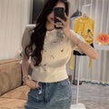 Chanel Women Fashion Knitted T-shirt C81102 - white / S - View 1