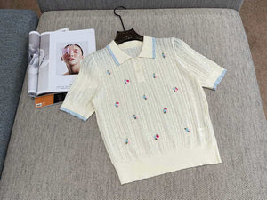Chanel Women Fashion Knitted T-shirt C81102 - white / S - View 4