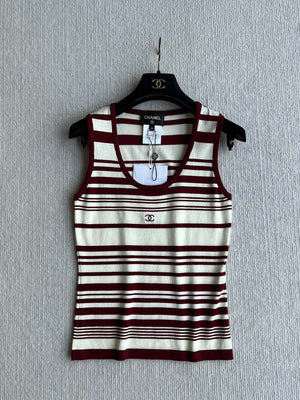 Chanel Women Fashion Knitted T-shirt Vest C81115 - S / white - View 1