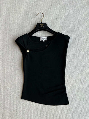 Chanel Women Fashion Knitted T-shirt Vest C81116 - S / beige - View 7