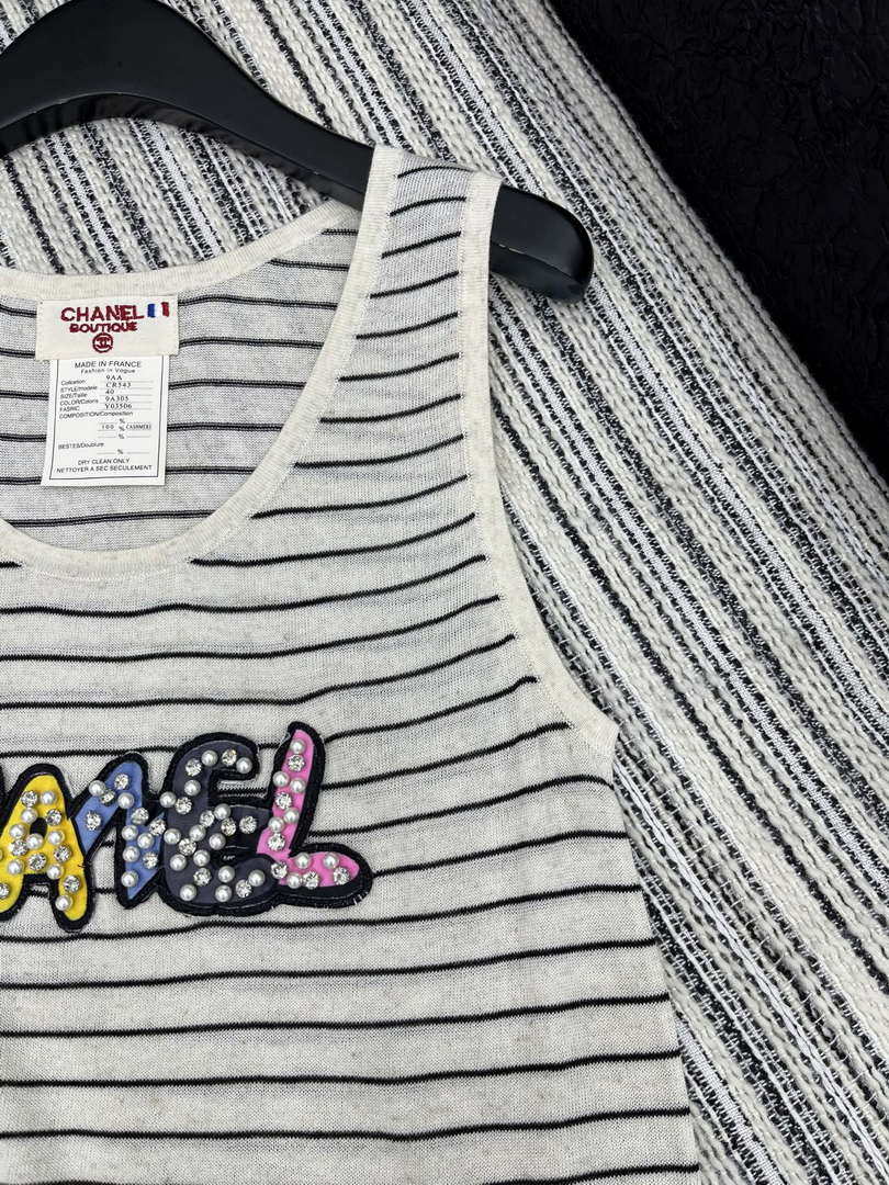 Chanel Women Fashion Knitted T-shirt Vest C81107