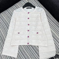 Chanel Women Heavy-duty double C crochet crew neck  jacket C62330