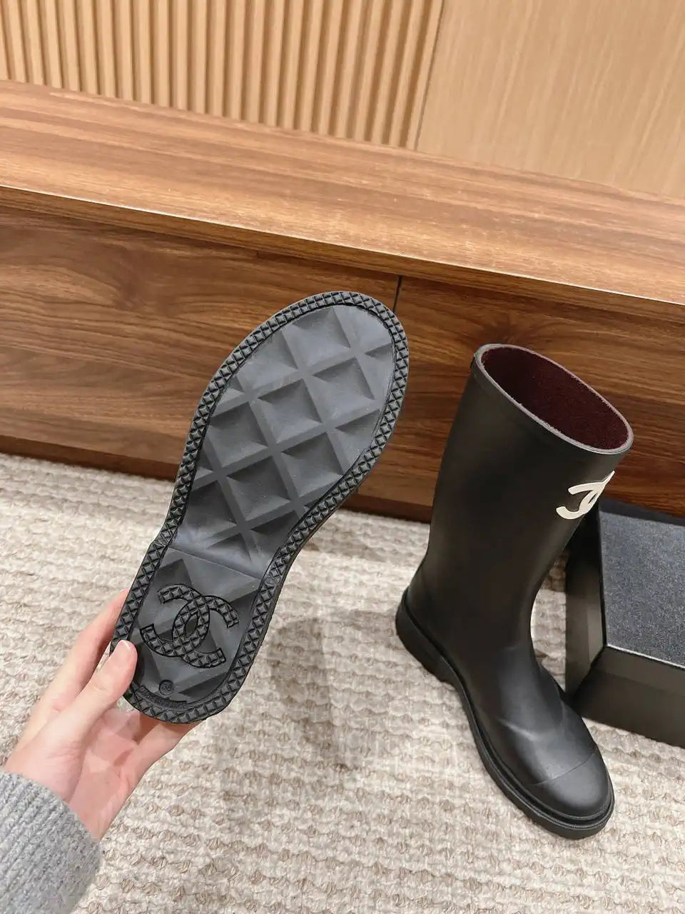 Chanel Women popular Rain boots TPU C92430