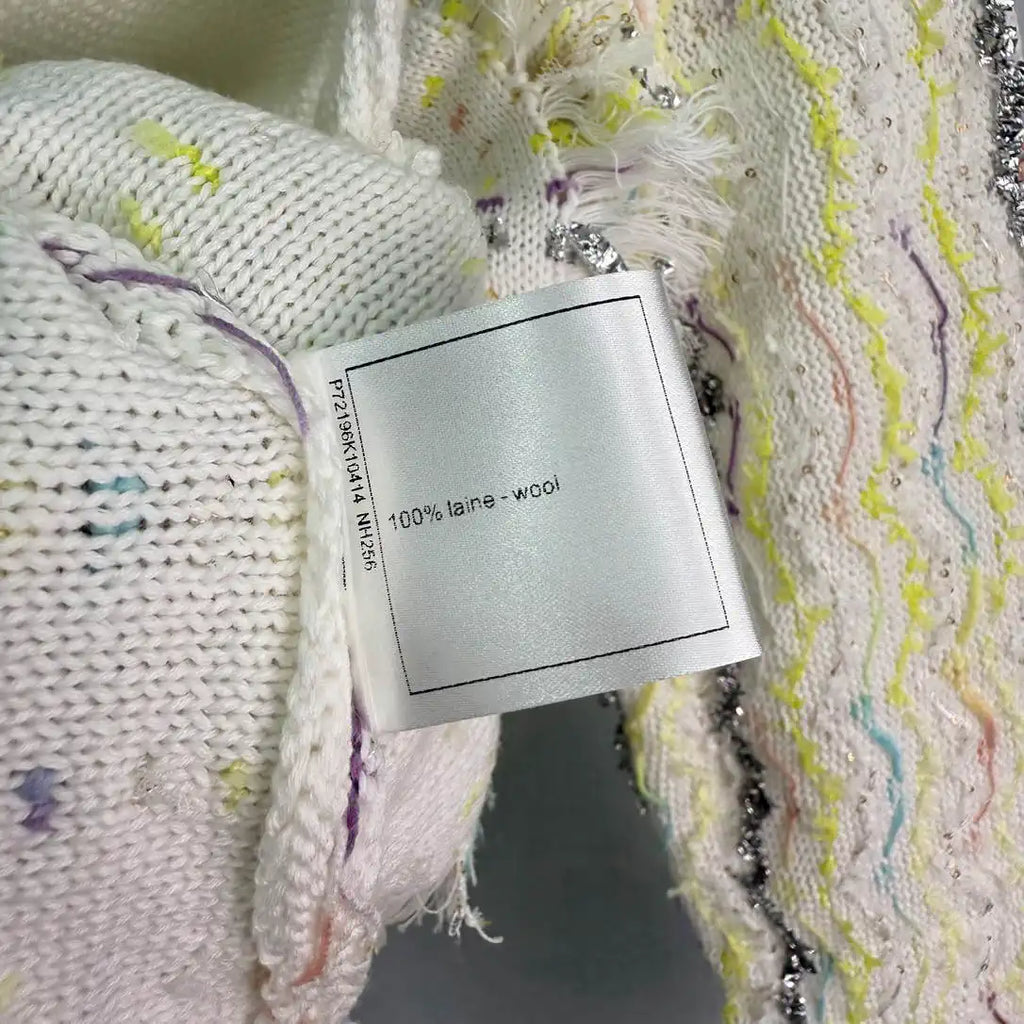Chanel Women Rainbow woven texture jacket C62319