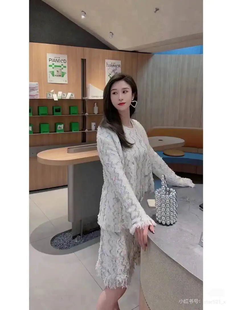 Chanel Women Rainbow woven texture jacket C62319