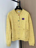 Chanel Women Round Striped knitted long-sleeved cardigan  Sweater CC69205