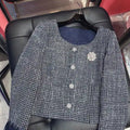 Chanel Women Tweed Thin fabric with ostrich feathers jacket C62329