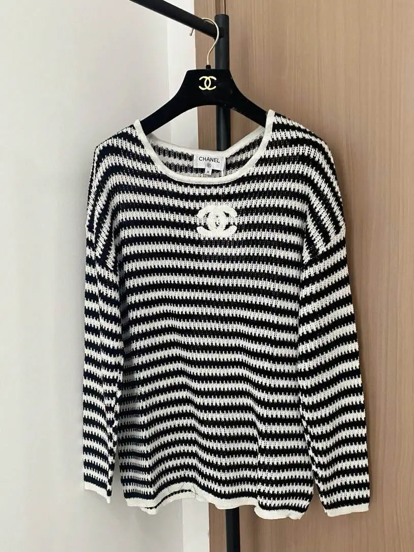 Chanel Women Two-color striped long sleeves Sweater CC69213