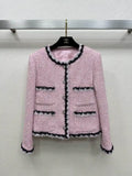 Chanel Women Wool tweed single-breasted jacket C62322