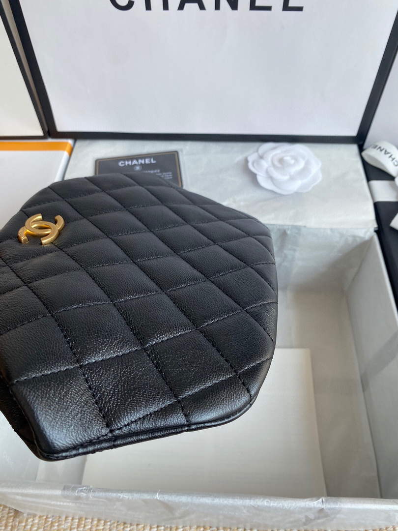 Chanel Women's Bag Sheepskin Pearl Handle Evening Bag Handbag AS2609 Dark grey