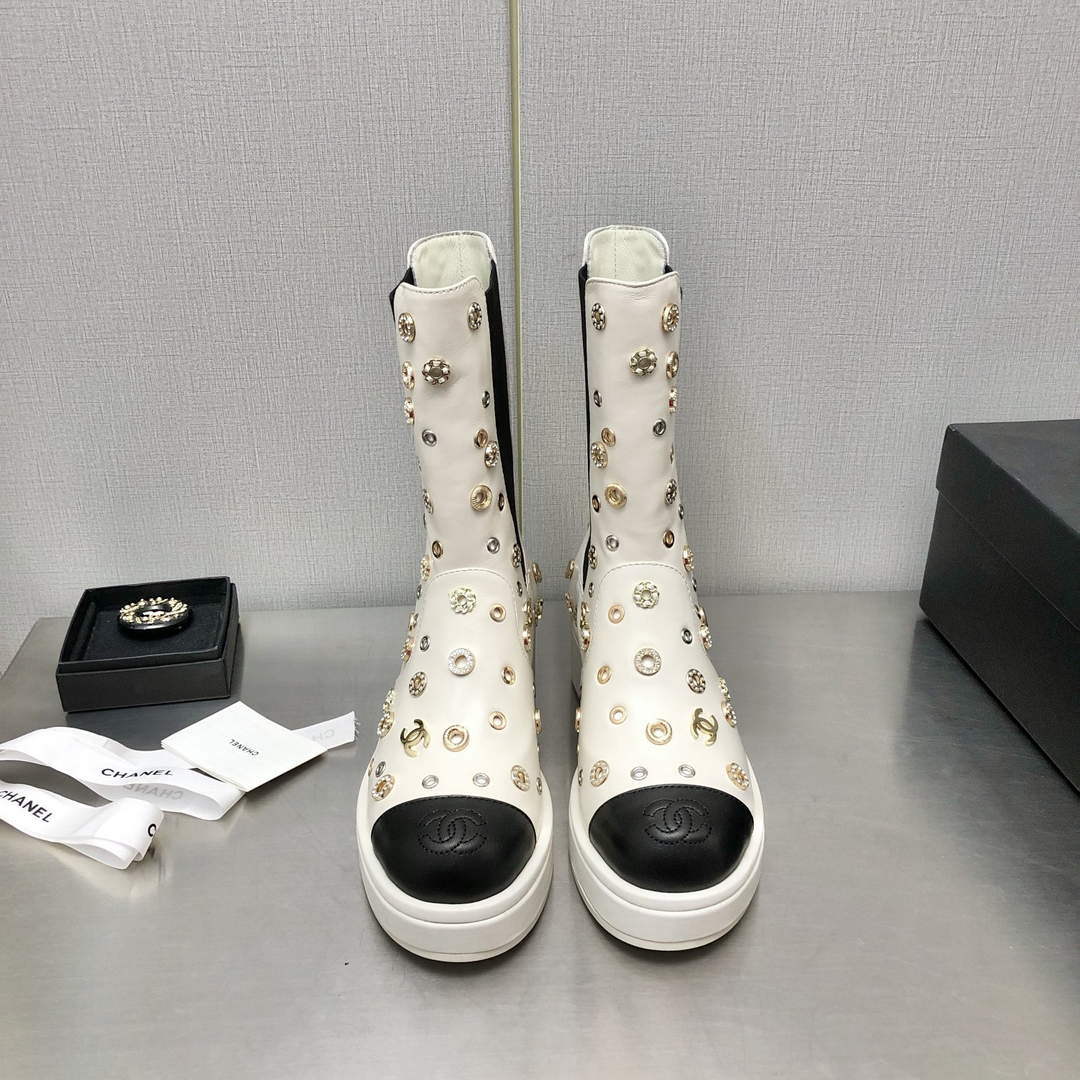 Chanel Women's Boot Shoes G38777 - 35 - View 1