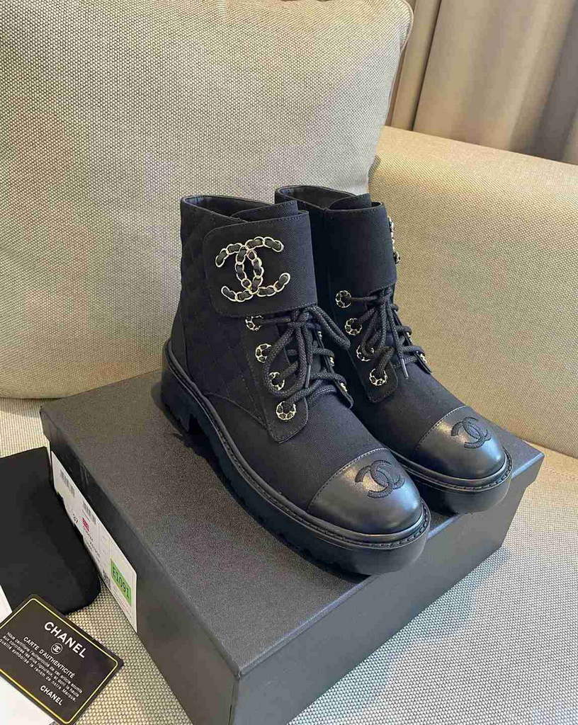 Chanel Women's Boots Designer Chanel Shoes C80031 - 35 - View 1