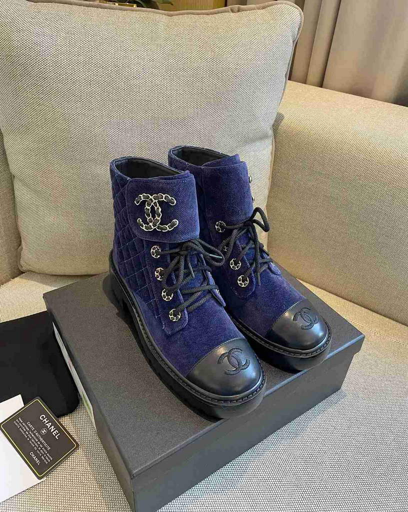 Chanel Women's Boots Designer Chanel Shoes C80032 - 35 - View 1