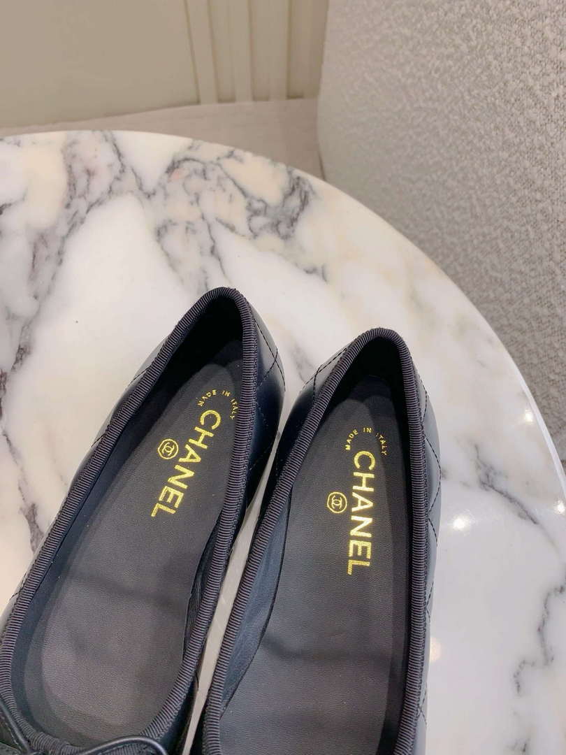 Chanel Women's Classic second-hand Kang Peng shoes flat shoes C93451