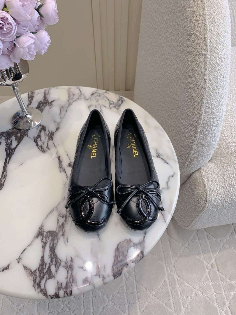 Chanel Women's Classic second-hand Kang Peng shoes flat shoes C93452