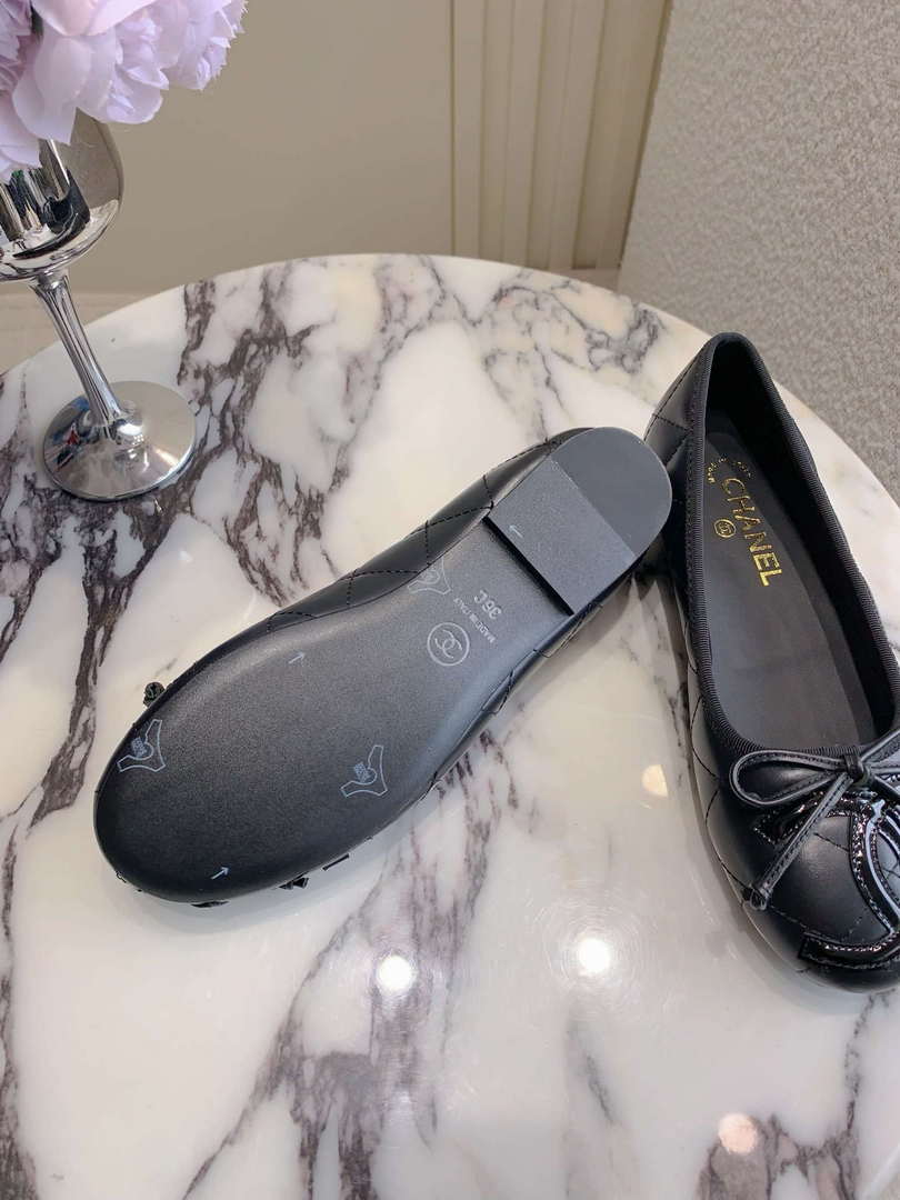 Chanel Women's Classic second-hand Kang Peng shoes flat shoes C93452