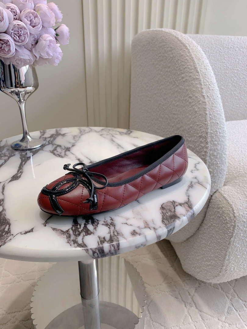Chanel Women's Classic second-hand Kang Peng shoes flat shoes C93453 - Euro 35=US 4 - View 3