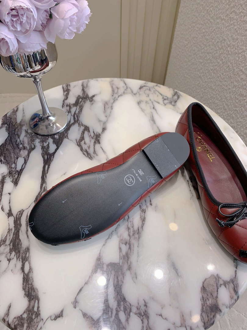 Chanel Women's Classic second-hand Kang Peng shoes flat shoes C93453