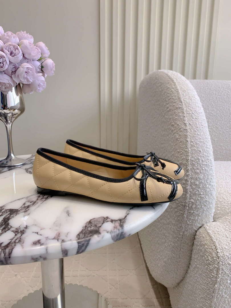 Chanel Women's Classic second-hand Kang Peng shoes flat shoes C93454