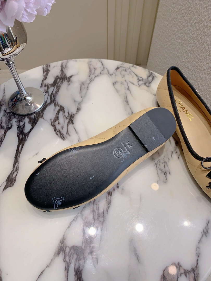 Chanel Women's Classic second-hand Kang Peng shoes flat shoes C93454 - Euro 35=US 4 - View 8