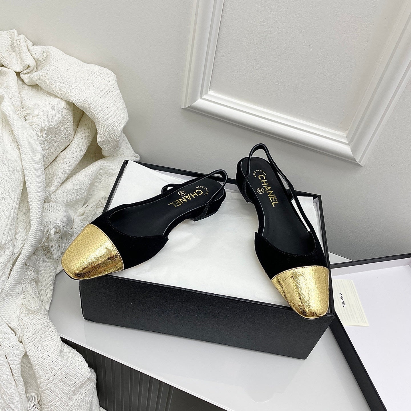 Chanel Women's Classic Slingback Ballet Flats Shoes C93317 - Euro 35=US 4 - View 4