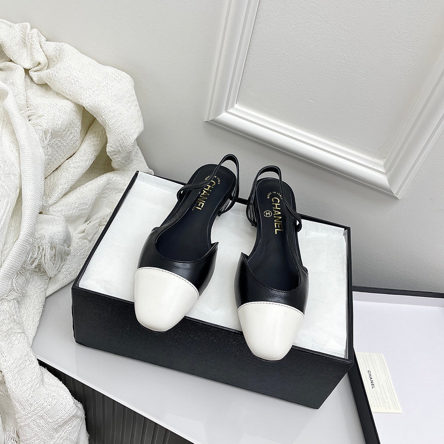 Chanel Women's Classic Slingback Ballet Flats Shoes C93319 - Euro 35=US 4 - View 2