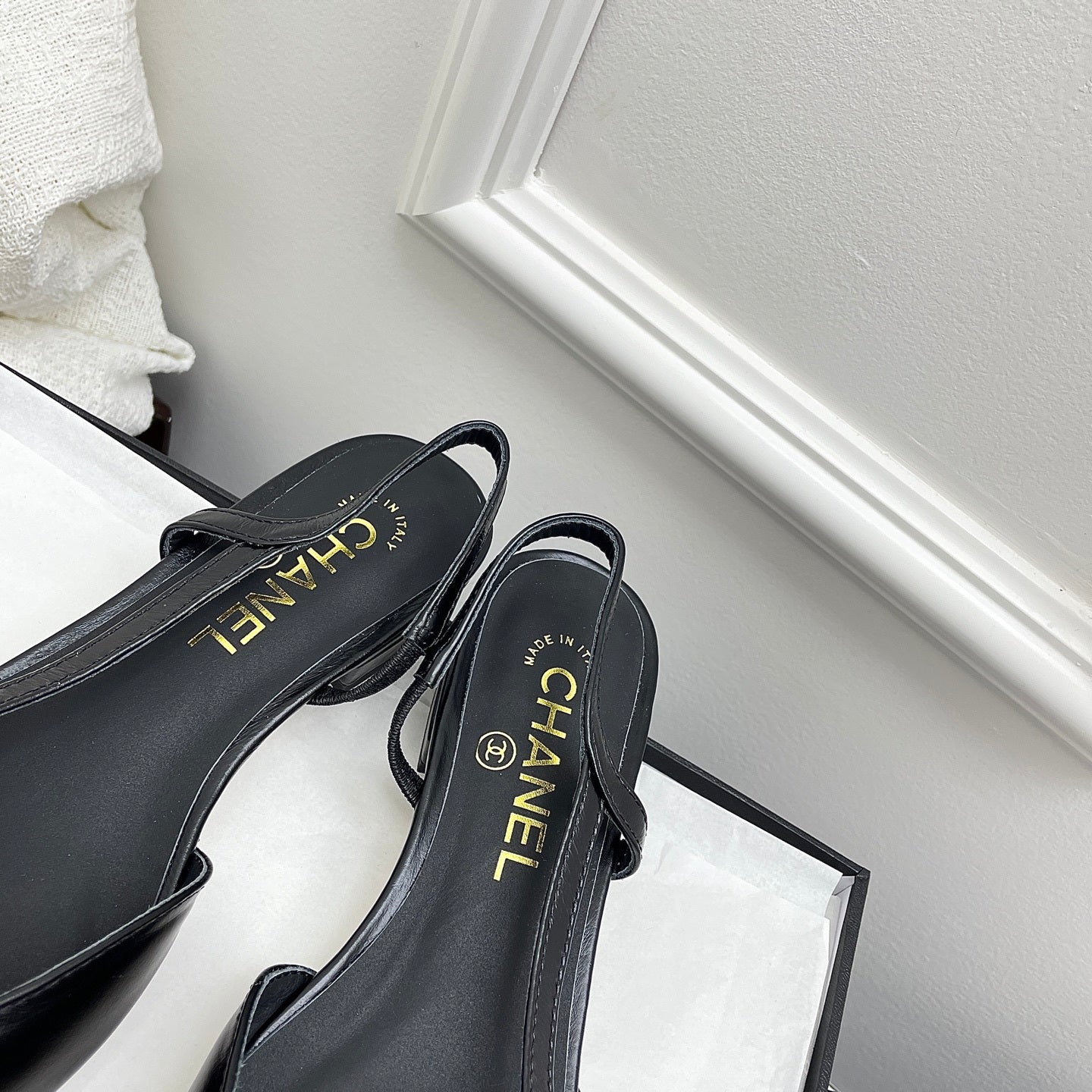 Chanel Women's Classic Slingback Ballet Flats Shoes C93319 - Euro 35=US 4 - View 3