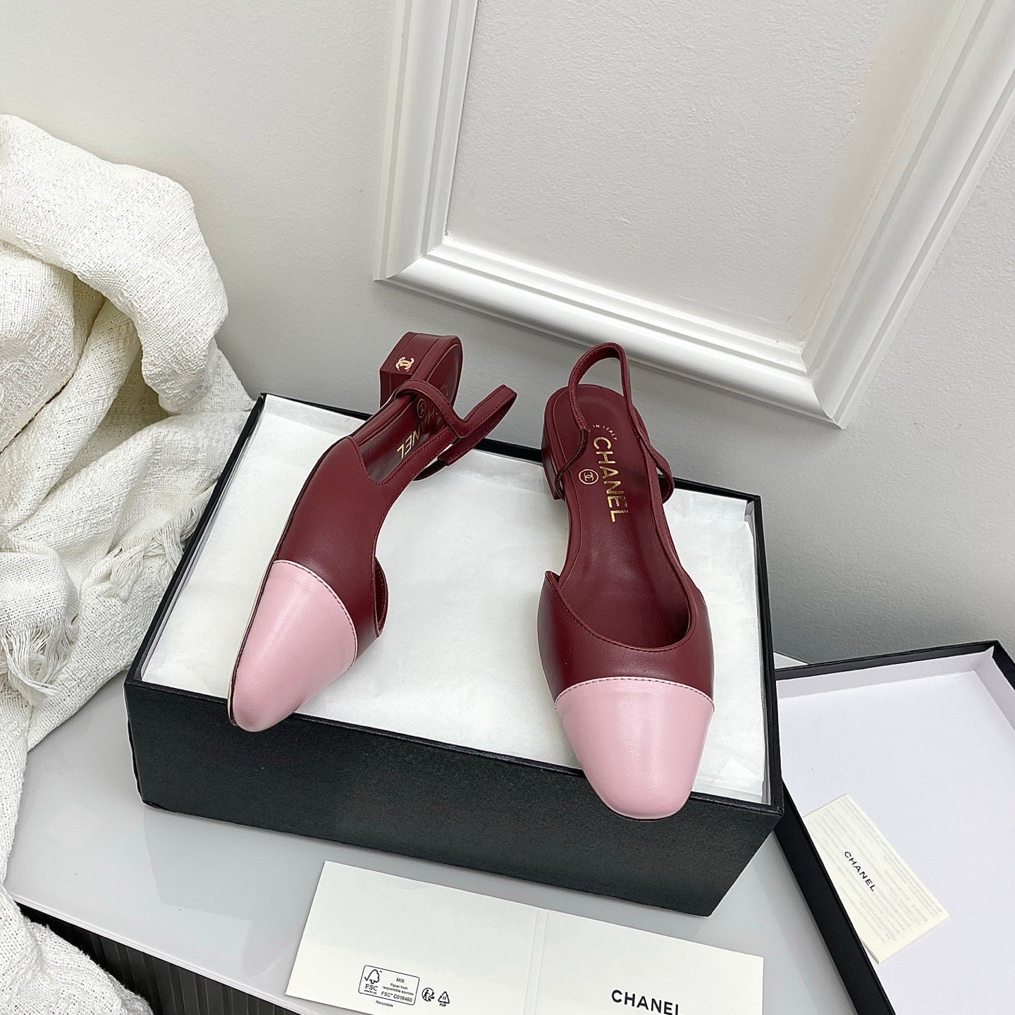 Chanel Women's Classic Slingback Ballet Flats Shoes C93320 - Euro 35=US 4 - View 1