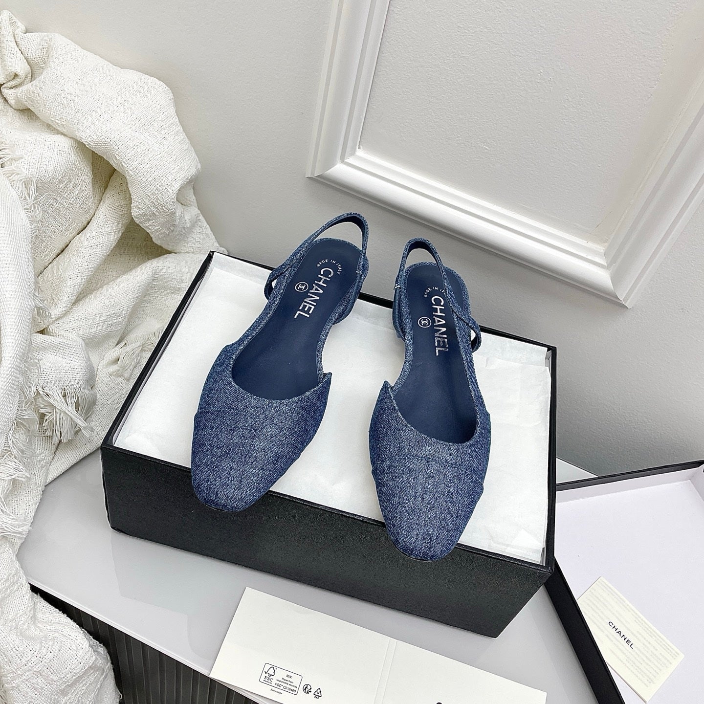 Chanel Women's Classic Slingback Ballet Flats Shoes C93321 - Euro 35=US 4 - View 2