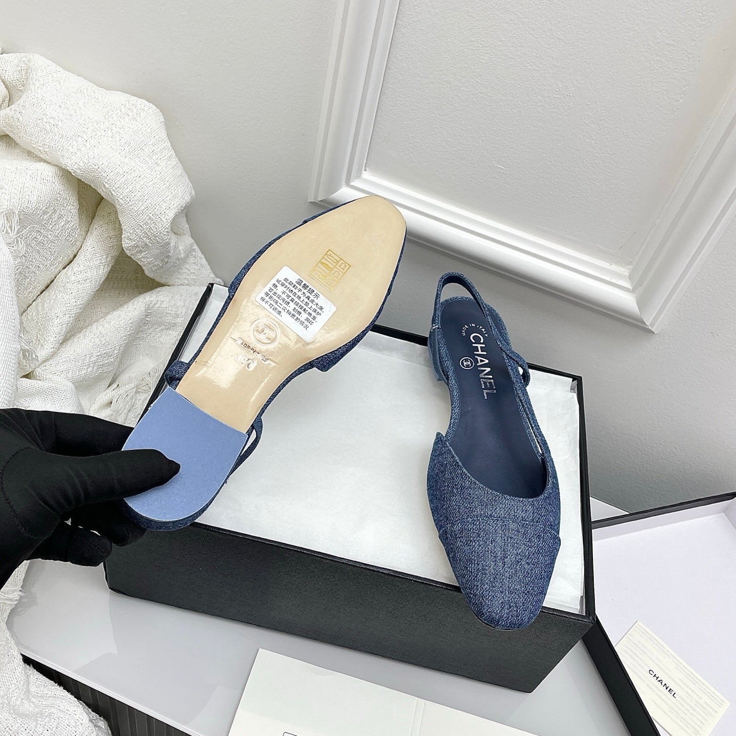 Chanel Women's Classic Slingback Ballet Flats Shoes C93321 - Euro 35=US 4 - View 5
