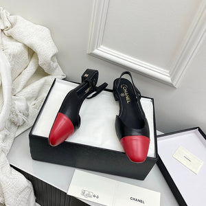 Chanel Women's Classic Slingback Ballet Flats Shoes C93322 - Euro 35=US 4 - View 1