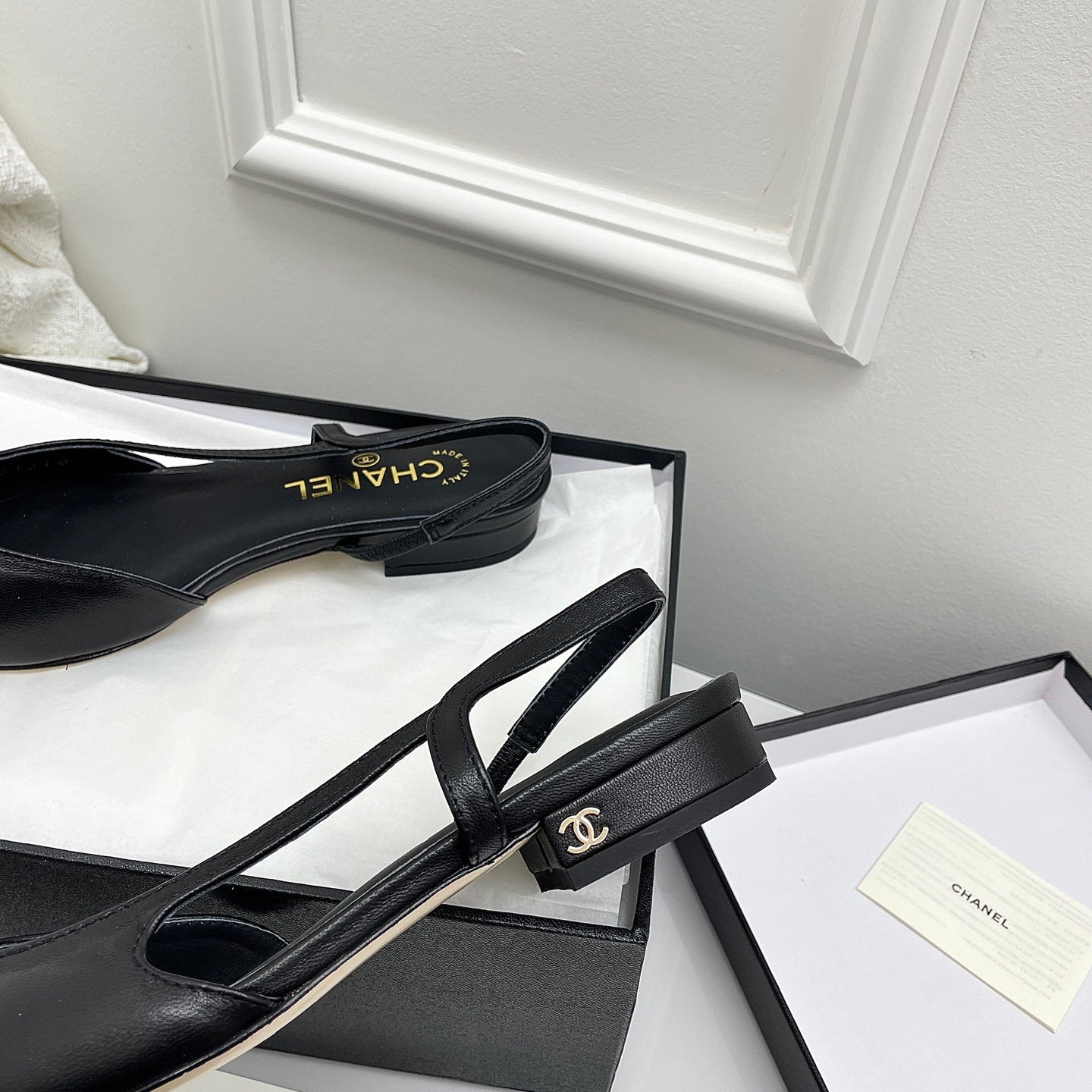 Chanel Women's Classic Slingback Ballet Flats Shoes C93322 - Euro 35=US 4 - View 6